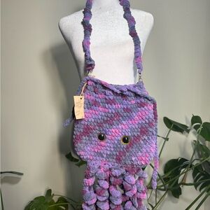 Handcrafted Purple and Pink Octopus Bag